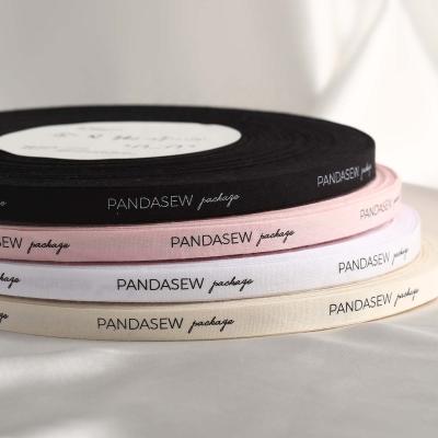 China Personalized PandaSew High Quality Sustainable RibbonTape 100% Natural Cotton For Gift Wrapping, Ribbons With Custom Logo for sale