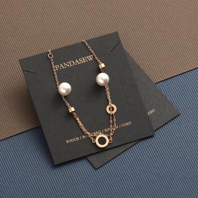 China PandaSew Fashion 400gsm Necklace Paper Earring Jewelry Packaging Display Cards Jewelry Holder With Custom Logo for sale