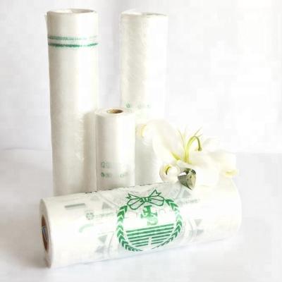 China Disposable flat bags on roll for supermarket or food fruits and vegetables for sale