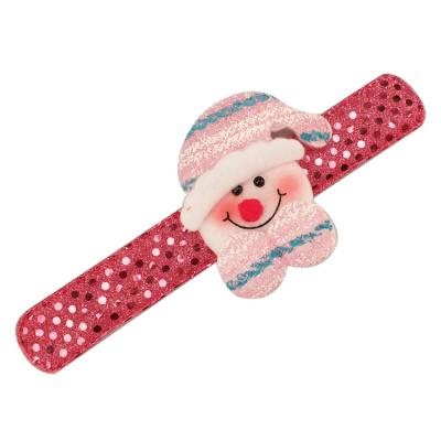 China Promotional Gifts Wholesale Flash Christmas Kids Gift Decoration Fabric Sequin Wrist Band Bracelet for sale