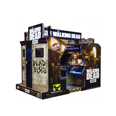 China Metal+Wood Coin Operated Gun Simulator Arcade Walking Dead Shooting Video Game Machine For Sale for sale