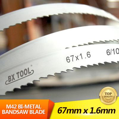 China Cutting Steel Material Metal Strip Bi Saw Blade M42 M51 67mm*1.6mm Cutting Kinds Of Steel And High Speed ​​Stainless Steel for sale