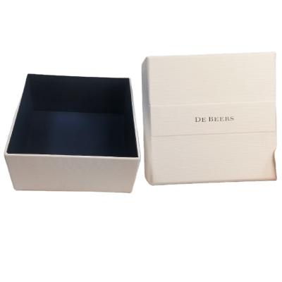 China Fashion White Eco Friendly Recyclable Cardboard Box Packaging Diamond Gift Cosmetic Famous Paper Box for sale