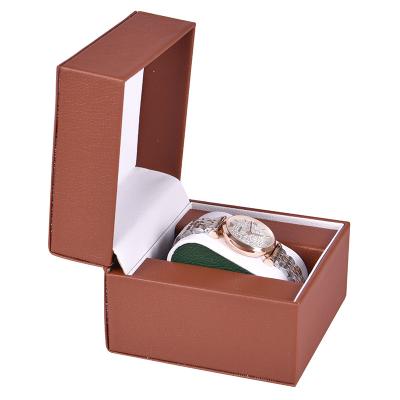 China High-end leather watch box factory wholesale price fashion watch box logo custom luxury watch packaging box for sale