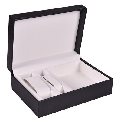 China Luxury Luxury Paper Wrapped Plastic Watch Case With Velvet Fashion Gift Inner Black And White Watch Box for sale