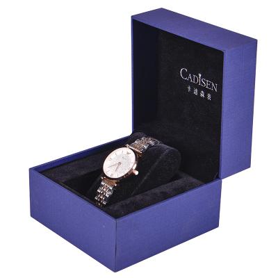 China Fashion Watch Jewelry Box Watch Holder Display Shipping Packaging Jewelry Blue Paper Watch Box for sale