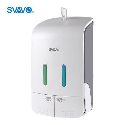 China ORIGINAL Design SVAVO 1100ml Double Soap Dispenser Double Bathroom Manual Liquid Soap Dispenser for sale