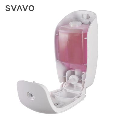 China 800ml Modern Wall Mounted Hotel Bathroom Kitchen Sink Hand Soap Manual Refillable Liquid Dispenser for sale