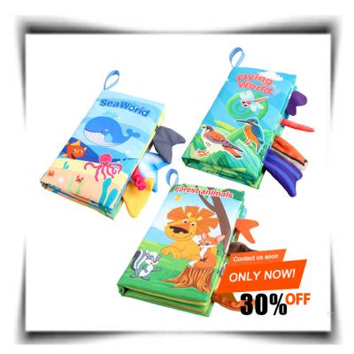 China Best Soft Selling Baby Toys Children's Toys Cloth Book Educational Free Fold Paper Cloth Wholesale Washable Soft Cloth Book for sale