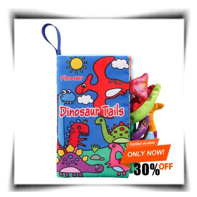 China Factory Wholesale Hot Selling Art Dinosaur Enlightenment Puzzle Cartoon Soft Baby Cloth Book Cloth New Tear Can't Bite Baby Toys for sale