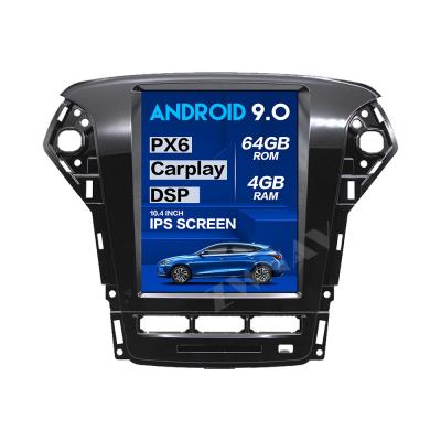 China Carplay/lutooth-enabled/RDS/HD1080P Veido PX6 4+64 Tesla Style Big Screen Android 9.0 Car Multimedia Player For 2011-2013 Ford Mondeo MK4 GPS Audio Radio Stereo Head Unit for sale