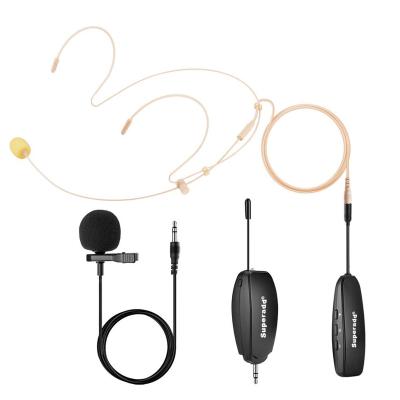 China 2020 Newest Voice Recording Beige Hidden Head UHF Wireless Microphone And Lavalier Microphone For Teaching Audio for sale