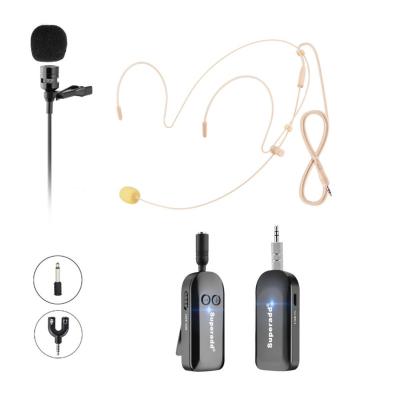 China Universal Hidden Voice Recording Headset 2.4GHz Lavalier Wireless Slim Microphone 2 MIC 2 In 1 Mic For Wireless Live Stream for sale