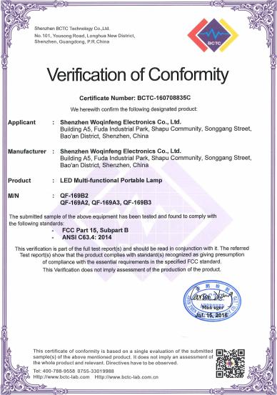 FCC - Shenzhen Woqinfeng Electronics Co., Ltd.