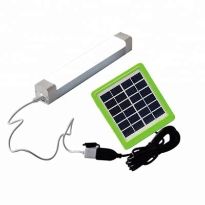 China New Mini Residential Portable Outdoor Mobile Solar Rechargeable Led Tube Light 5w With Power Bank Phone Charger for sale