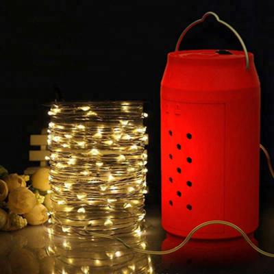 China Fairy Light 10m 100 LED Saltwater LED Copper Wire String Light 8 Modes Solar Copper Wire String Light 8 Modes Garden Party Christmas Holiday Light for sale