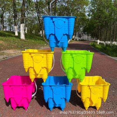 China Outdoor Summer Beach Toys Wholesale Children's Plastic Beach Toys Octagon Bucket Baby Plastic Summer Splashing Bucket for sale