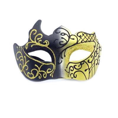 China Wholesale Hot Selling Party Prop Mask Party Bar Masquerade Ball Half Face Painted Masks Handmade Spray Painted Masks for sale