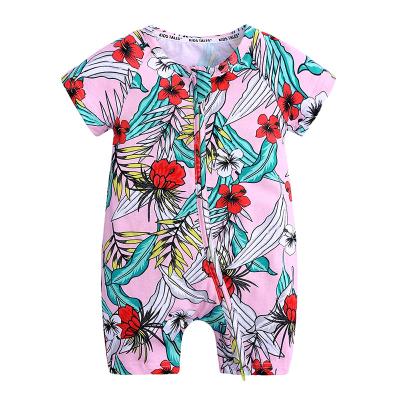 China 2019 Baby Zipper Romper In Running Baby Romper Various Pattern Prints Pajamas One Pieces Summer Two Way Zipper Baby Romper for sale