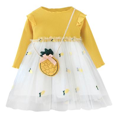 China Spring Sustainable 2020 Kids Clothes Tulle Sequin Dresses High Quality Long Sleeve Cute Baby Dresses for sale