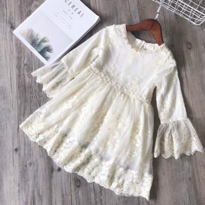 China 2019 New Anti-static Children's Autumn Flower Girl Lace Dress Style Sheath Long Casual Outfits 3-8Year Dress Children for sale