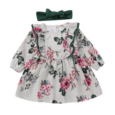 China Wholesale plus size kids clothes amazon indie style printed long sleeve dresses boutique baby dresses for sale