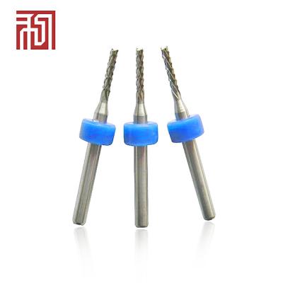 China High Precision Mini Hole Position High Efficiency PCB 1.2mm Fishtail Milling Cutter Tungsten Carbide End Mill Engraving CNC Router Bit for sale