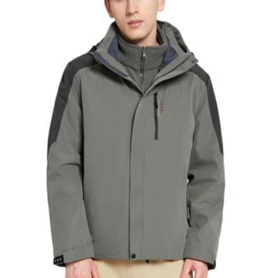 China Breathable Custom New fashion men autumn winter windproof waterproof breathable warm pockets three-in-one outdoor jacket for sale