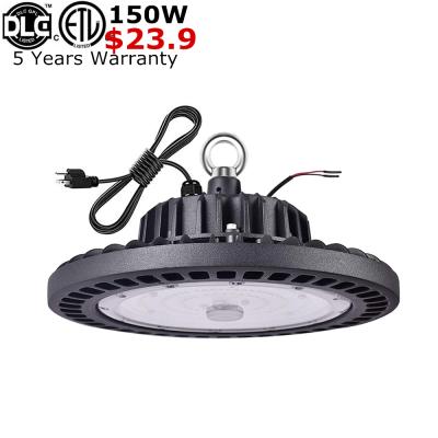 China Warehouse new high lumen UFO high bay led IP65 130LM/W 150W UFO led high bay light for sale