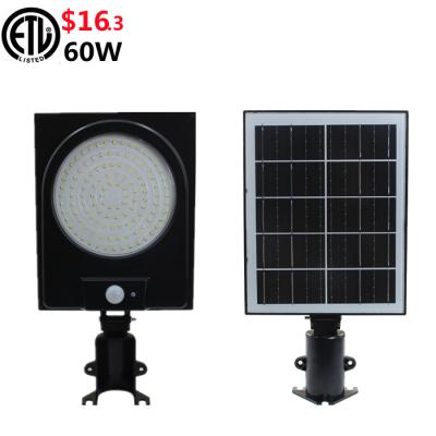 China Solar Powered Garden ABS LED Garden Light 60W 3.2V 12000mAH Outdoor Solar Powered Yard Light IP66 for sale