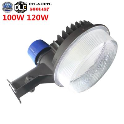 China Outdoor Yard ETL, cETL 5 Years Warranty 100-277V 140LM/W 120w 100w LED Outdoor Twilight Unborn Yard Light for sale