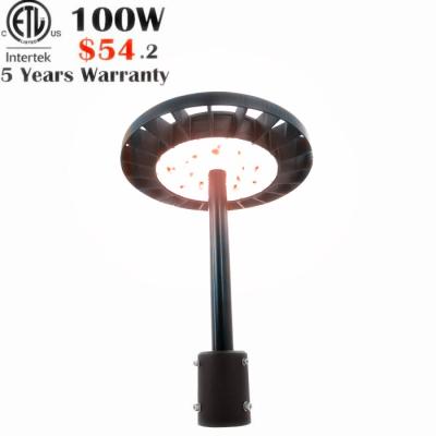 China Garden SAA ETL DLC CE 5 Years Warranty 100w Led Post Light Top Post Garden Lights Led High Bay Yard Light 60w 80w 100w for sale