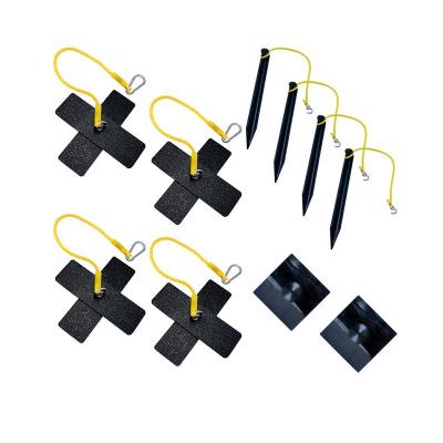 China Steel Volleyball Butterfly Sand Anchor Kit For Guyline Volleyball Anchoring System for sale