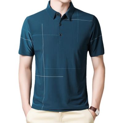 China High Quality Men's Polo Collar Shirt Wholesale Striped New Style Anti-wrinkle Men's Polo Shirts Polo Shirts for sale