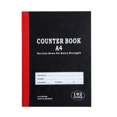 China High Quality A4/A5 Student Writing Hard Cover Counter Book With Red Margin for sale