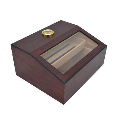 China Wholesale Portable Wooden Low Price Travel Cigar Humidor Case Wooden Box Store Cigars for sale