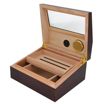 China Wholesale Portable Wooden Humidor Wooden Low Price Cigar Humidor Display Box for sale