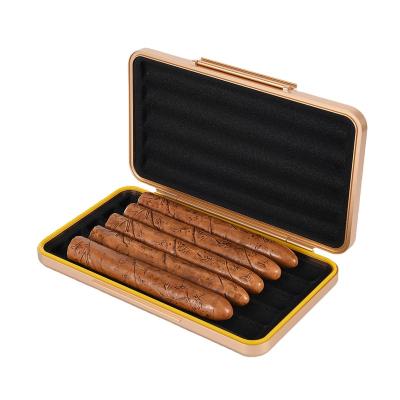 China New Design Aluminum Case Travel Cigar Humidor Aluminum Case Cigar Accessories Portable Cigar Moisturizing for sale