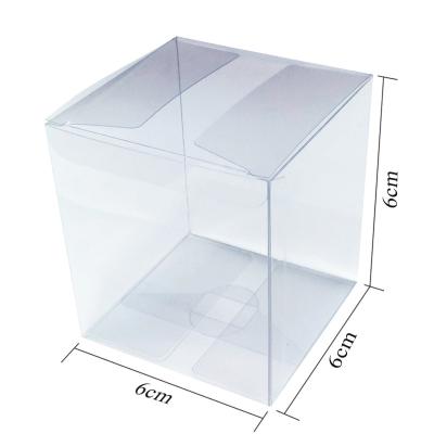 China Recycled Materials 6cm stock transparent toy plastic boxes in color printing custom folding  clear PVC packaging box PET plastic box for sale