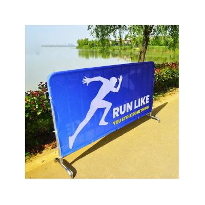 China Custom Design Event Crowd Control Barrier Banner Display Printing Barricade Banner for sale