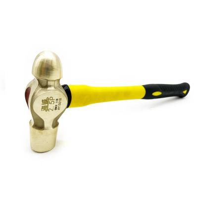 China China manufacturer Non Sparking fiber handle round head ball pein hammer is mainly used for more suitable cold work HY1501B for sale