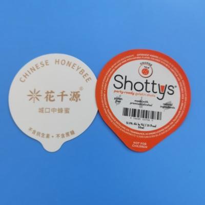 China Easy Cap Insert Yogurt Skin Aluminum Foil Lid / Sealing Film Customized Design for sale