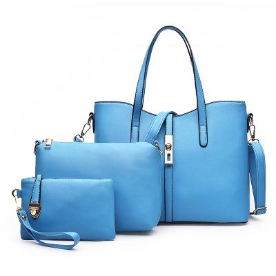 China 2022 High Quality Wholesale Fashion Women's Handbags Three Piece Set Simple Handbag For Women Elegant Designer for sale