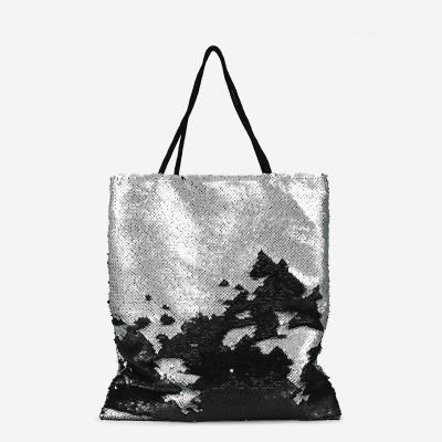 China Custom Handbag Metal Tags Fashion Shiny Sequin Shoulder Tote Bag High Quality Women Handbag Felt Tote Bag For Ladies for sale