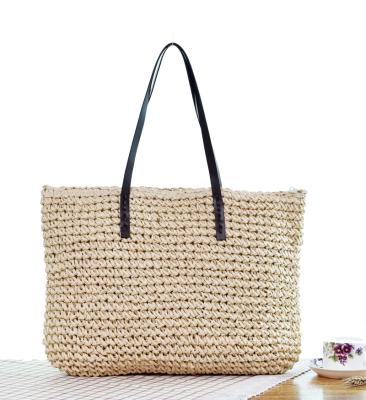 China 2020 Guangzhou Factory Custom Handbags High Quality Handbags For Beach Women Woven Tote Ladies Fashion Straw Bag Mothers Day Gift for sale