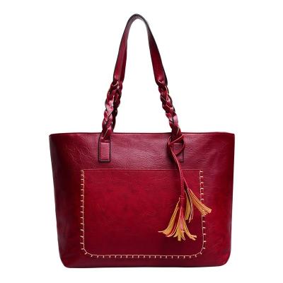 China 2020 China Factory Price Good Buying High Quality Handbag Tassel Women Shoulder Bag Retro Lady Totes Elegant Handbag 2020 for sale