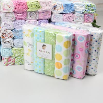 China Wholesale PORTABLE Baby Comforter Blankets For Newborns Super Soft 4PCS/PACK 100 Sheet Receiving Baby Wrap Cotton Flannel Baby Blanket for sale