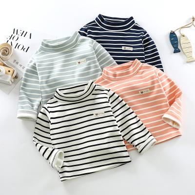 China Breathable In Stock Wholesale Baby Clothes Plus Velvet Thick Warm Tops Long Sleeve Baby Winter Thermal Underwear for sale