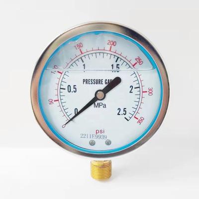 China Customizable Iron-clad Drone Connection Case Oil-Filled Air Vacuum Tube Lower Pressure Gauge for sale