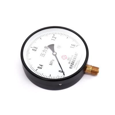 China Iron Case Copper Connector Copper Movement Pressure Gauge, Water Pressure Gauge, Air Pressure Gauge Y150 Series for sale